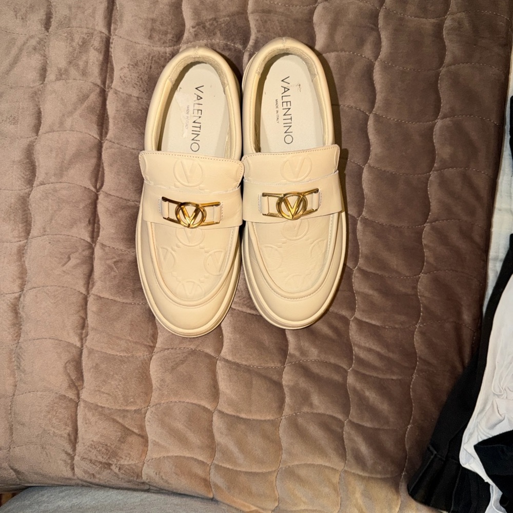 Valentino Women's Cream Moccasins
